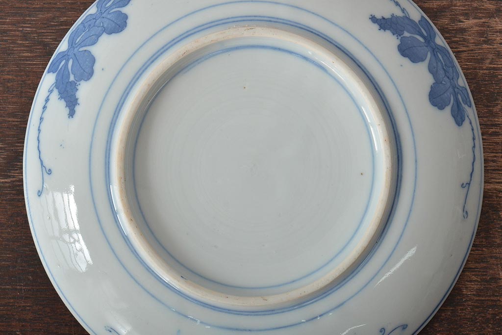 明治〜大正　鯉の図　図変わり6寸印判皿3枚(中皿)(R-044222)