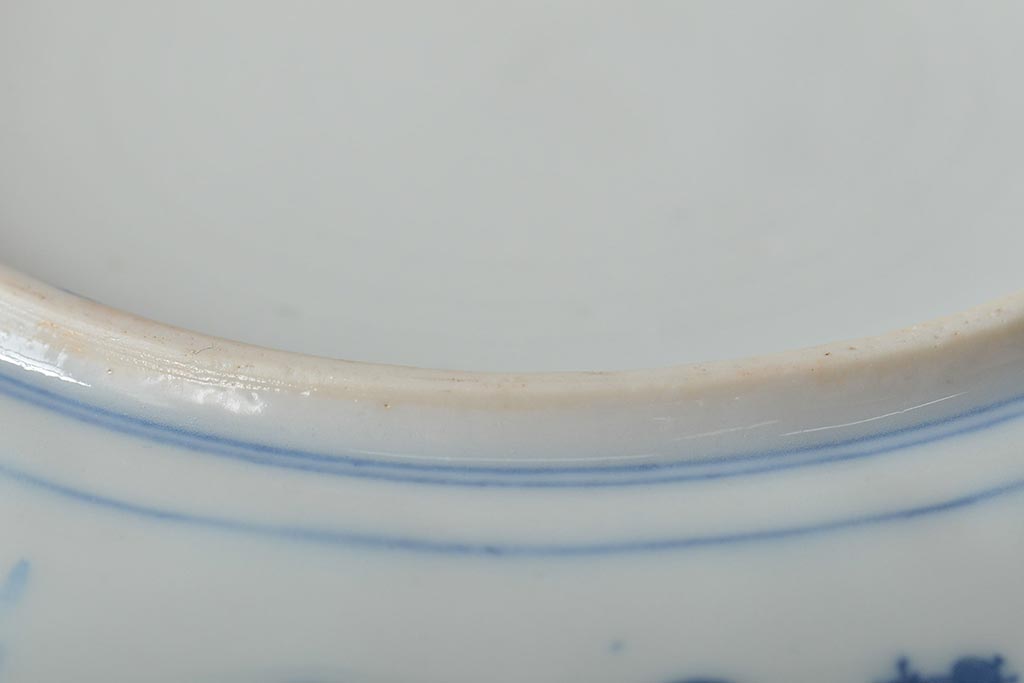 明治〜大正　鯉の図　図変わり6寸印判皿3枚(中皿)(R-044222)