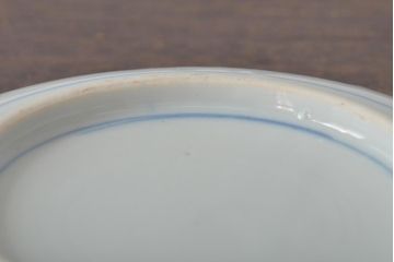 明治〜大正　鯉の図　図変わり6寸印判皿3枚(中皿)(R-044222)