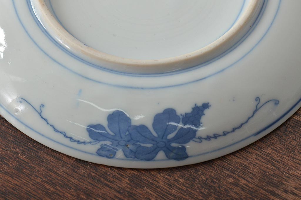 明治〜大正　鯉の図　図変わり6寸印判皿3枚(中皿)(R-044222)