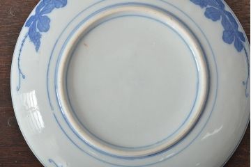 明治〜大正 鯉の図 図変わり6寸印判皿4枚(中皿)(R-044224)