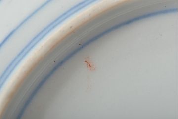 明治〜大正 鯉の図 図変わり6寸印判皿4枚(中皿)(R-044224)