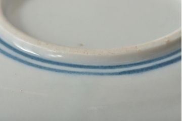 大正期　桜閣花鳥図　楕円印判皿5枚(和食器)(R-044228)