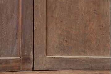 アンティーク建具　和製アンティーク　明治大正期　和モダンスタイルにぴったりな格子帯戸2枚セット　(R-044240)