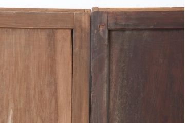 アンティーク建具　和製アンティーク　明治大正期　和モダンスタイルにぴったりな格子帯戸2枚セット　(R-044240)