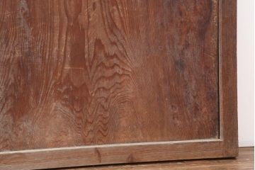 アンティーク建具　和製アンティーク　明治大正期　和モダンスタイルにぴったりな格子帯戸2枚セット　(R-044240)