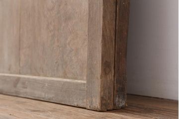 アンティーク建具　和製アンティーク　明治大正期　和モダンスタイルにぴったりな格子帯戸2枚セット(板戸、建具、引き戸)(R-044240)