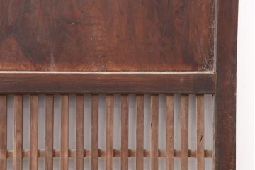 アンティーク建具　和製アンティーク　明治大正期　和モダンスタイルにぴったりな格子帯戸2枚セット(板戸、建具、引き戸)(R-044240)