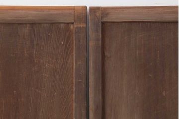 アンティーク建具　明治大正期　帯部分のガラスがお好みで作れるガラス帯戸4枚セット(引き戸、建具)(R-044241)