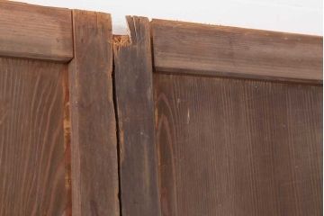 アンティーク建具　明治大正期　帯部分のガラスがお好みで作れるガラス帯戸4枚セット(引き戸、建具)(R-044241)