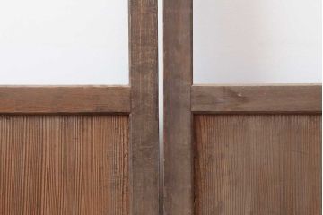 アンティーク建具　明治大正期　帯部分のガラスがお好みで作れるガラス帯戸4枚セット(引き戸、建具)(R-044241)