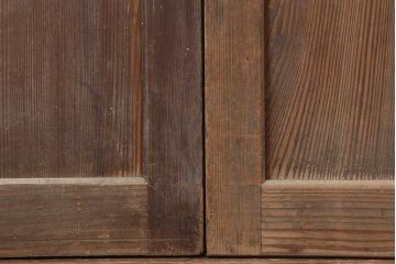 アンティーク建具　明治大正期　帯部分のガラスがお好みで作れるガラス帯戸4枚セット(引き戸、建具)(R-044241)