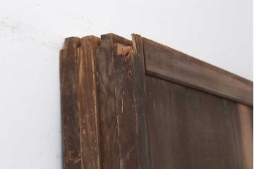 アンティーク建具　明治大正期　帯部分のガラスがお好みで作れるガラス帯戸4枚セット(引き戸、建具)(R-044241)