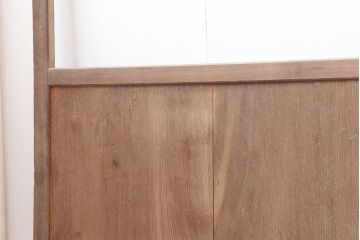アンティーク建具　明治大正期　帯部分のガラスがお好みで作れるガラス帯戸4枚セット(引き戸、建具)(R-044241)