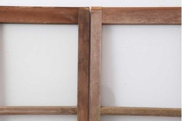 ビンテージ建具　昭和初期　ダイヤガラス入り　レトロな雰囲気漂うガラス戸3枚セット(引き戸、建具)(R-044242)