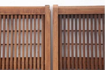 アンティーク建具　昭和初期　裏障子付き　細やかな桟が風情のある格子戸4枚セット(ガラス帯戸、格子帯戸、引き戸、建具)(R-044243)