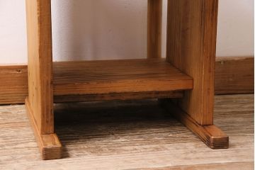 中古　梅里竹芸　素朴で温かみを感じる竹製のチェア(椅子、飾り台)(R-044246)