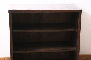 アンティーク家具　和製アンティーク　大正昭和初期　シンプルながらも趣ある佇まいのガラス戸棚(キャビネット、収納棚)(R-044250)