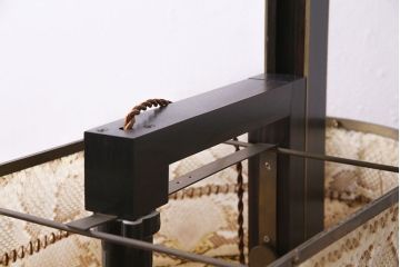 ヴィンテージ照明　アメリカ　ローズウッド材　激レア!本蛇革を使用した高級感漂うスタンドライト(フロアスタンド、ビンテージ)(R-044252)