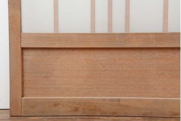 レトロ建具　すりガラス入り　昭和レトロな雰囲気漂うガラス戸2枚セット(引き戸、建具)(R-044254)