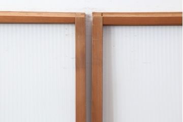 アンティーク建具　昭和中期　モールガラス入り　すっきりとした印象のガラス戸4枚セット(引き戸、建具)(R-044256)