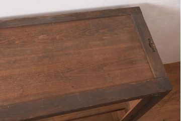 アンティーク家具　和製アンティーク　明治大正期　前面ヒノキ材　上品な木味の収納棚(サイドボード、戸棚)(R-044265)