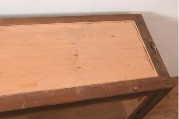 アンティーク家具　和製アンティーク　明治大正期　前面ヒノキ材　上品な木味の収納棚(サイドボード、戸棚)(R-044266)