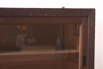 アンティーク家具　和製アンティーク　明治大正期　前面ヒノキ材　上品な木味の収納棚(サイドボード、戸棚)(R-044266)