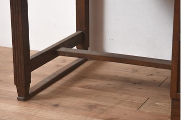 レトロ家具　昭和レトロ　昭和初期　桜材　レア!子ども用片袖デスク(子供机、在宅ワーク、在宅用平机、在宅ワーク、在宅用学習机)(R-044268)