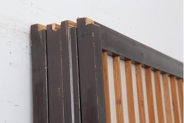 アンティーク建具　和製アンティーク　大正昭和初期　レトロガラス入り　和の趣あふれる障子戸4枚セット(引き戸、建具、ガラス帯戸)(R-044270)