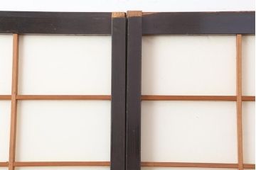 アンティーク建具　和製アンティーク　大正昭和初期　レトロガラス入り　和の趣あふれる障子戸4枚セット(引き戸、建具、ガラス帯戸)(R-044271)