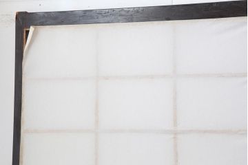 アンティーク建具　和製アンティーク　大正昭和初期　レトロガラス入り　和の趣あふれる障子戸4枚セット(引き戸、建具、ガラス帯戸)(R-044271)