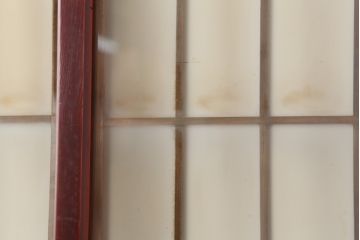 アンティーク建具　和製アンティーク　大正昭和初期　大正ロマン　上手物!赤褐色の木肌が美しいガラス戸4枚セット(引き戸、建具)(R-044273)