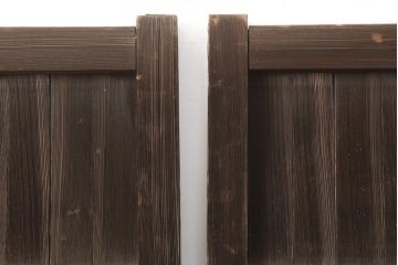 アンティーク建具　和製アンティーク　明治大正期　両開き　味わいのある風合いの門扉一対(蔵戸、建具)(R-044274)