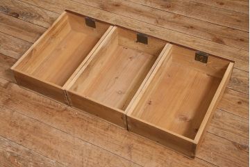 アンティーク家具　昭和初期　当店オリジナルガラス・市松模様　ペイント　メンズライクの空間におすすめなリメイクテレビ台(テレビボード、リビングボード、ローボード)(R-044275)