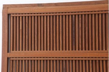 アンティーク建具　和製アンティーク　大正昭和初期　総栗材・腰板ケヤキ材　大珍品!　無双格子戸1枚(引き戸、建具)(R-044280)
