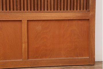 アンティーク建具　和製アンティーク　大正昭和初期　総栗材・腰板ケヤキ材　大珍品!　無双格子戸1枚(引き戸、建具)(R-044280)