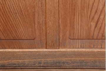 アンティーク建具　和製アンティーク　大正昭和初期　総栗材・腰板ケヤキ材　大珍品!　無双格子戸4枚セット(引き戸、建具)(R-044281)