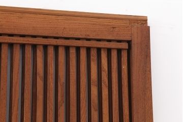 アンティーク建具　和製アンティーク　大正昭和初期　総栗材・腰板ケヤキ材　大珍品!　無双格子戸4枚セット(引き戸、建具)(R-044281)