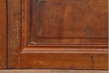 アンティーク建具　昭和中期　腰板ケヤキ材　裏障子付き　和の趣を演出する上手物の格子戸3枚セット(引き戸、障子戸)(R-044282)