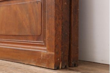 アンティーク建具　昭和中期　腰板ケヤキ材　裏障子付き　和の趣を演出する上手物の格子戸3枚セット(引き戸、障子戸)(R-044282)