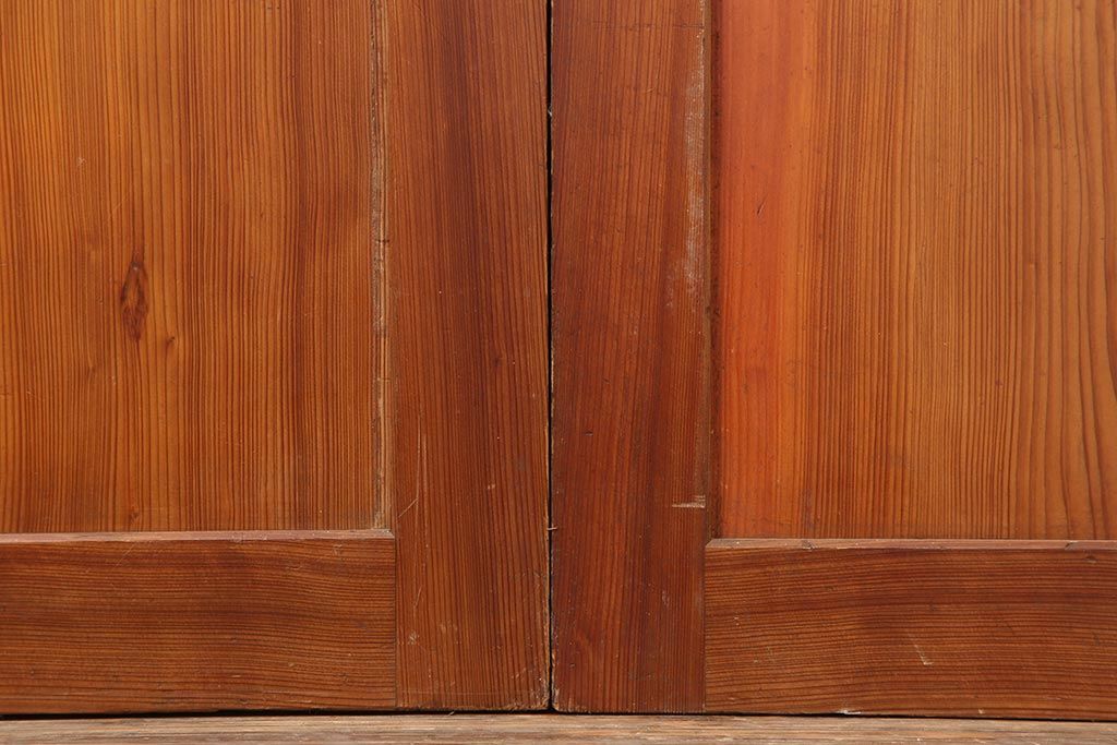 アンティーク建具　和製アンティーク　昭和中期　板部一枚板　美しい組子が目を惹く帯戸4枚セット(ガラス帯戸、組子帯戸、引き戸、建具)(R-044287)