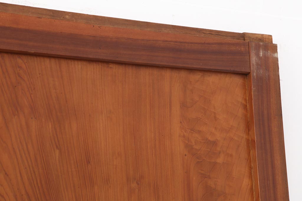 アンティーク建具　和製アンティーク　昭和中期　板部一枚板　美しい組子が目を惹く帯戸4枚セット(ガラス帯戸、組子帯戸、引き戸、建具)(R-044287)