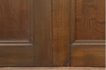 レトロ建具　昭和レトロ　タモ材　高級品!和洋どちらにも合わせやすいガラス戸4枚セット(引き戸、建具)(R-044288)