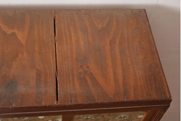 レトロ家具　昭和レトロ　昭和中期　味わいたっぷりの引き戸付きチェスト(衣装タンス、引き出し)(R-044290)