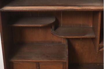 アンティーク家具　大正期　懐かしい雰囲気漂う茶箪笥(茶棚、収納棚、飾り棚)(R-044291)