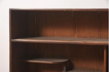 アンティーク家具　大正期　懐かしい雰囲気漂う茶箪笥(茶棚、収納棚、飾り棚)(R-044291)