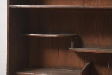 アンティーク家具　大正期　懐かしい雰囲気漂う茶箪笥(茶棚、収納棚、飾り棚)(R-044291)