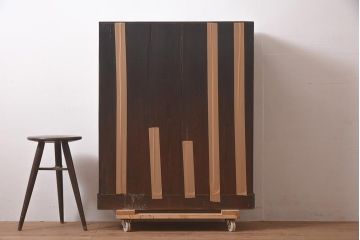 アンティーク家具　大正期　懐かしい雰囲気漂う茶箪笥(茶棚、収納棚、飾り棚)(R-044291)
