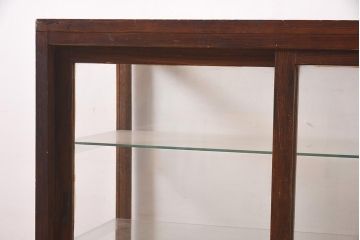 レトロ家具　昭和中期　レトロな雰囲気たっぷりのガラスケース(ショーケース、陳列棚)(R-044302)